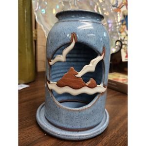 Seascape Clay Candle Luminary